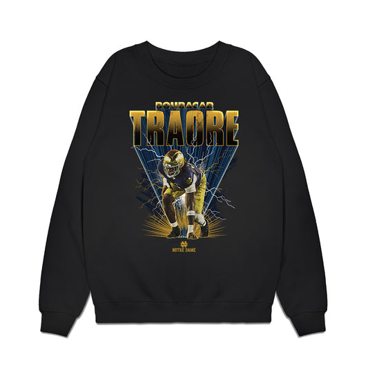 Notre Dame - NCAA Football : Boubacar Traore - Collage Premium Crewneck Sweatshirt-0