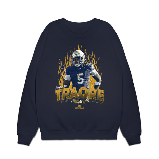 Notre Dame - NCAA Football : Boubacar Traore - Collage Premium Crewneck Sweatshirt-0