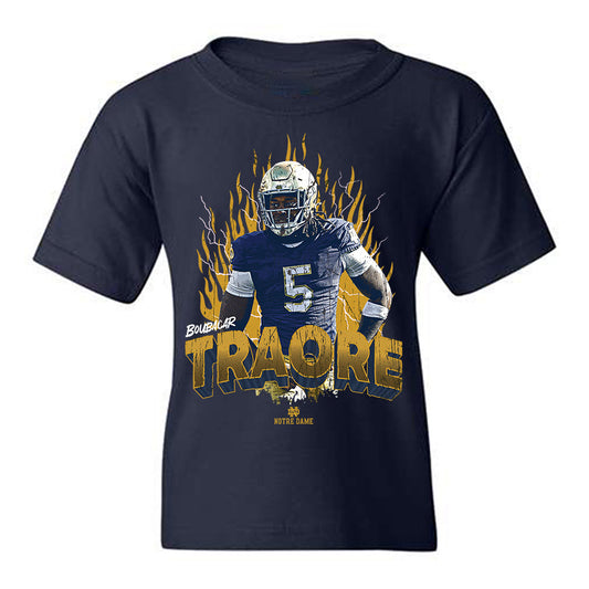Notre Dame - NCAA Football : Boubacar Traore - Collage Youth T-Shirt-0
