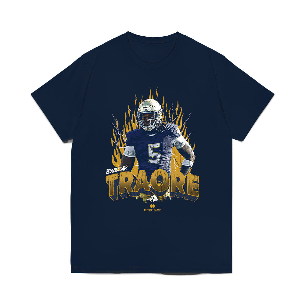 Notre Dame - NCAA Football : Boubacar Traore - Collage Comfort Colors T-Shirt-0