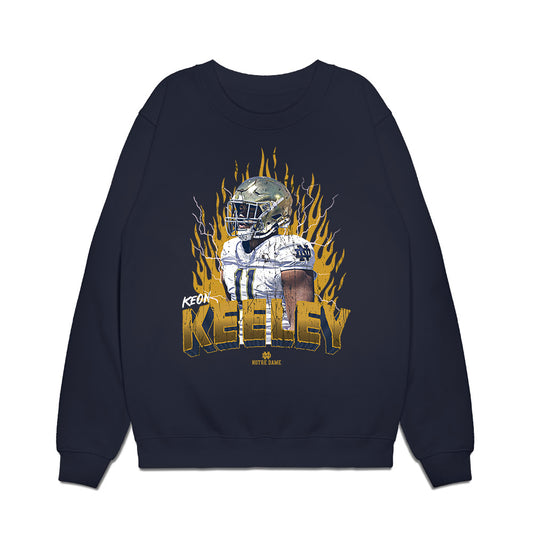 Notre Dame - NCAA Football : Keon Keeley - Collage Premium Crewneck Sweatshirt-0