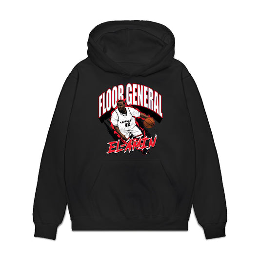 UConn - Men's Basketball Legends : Khalid El-Amin - Floor General Premium Hooded Sweatshirt-0