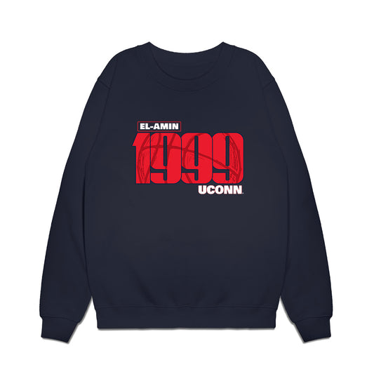 UConn - Men's Basketball Legends : Khalid El-Amin - Point Guard Premium Crewneck Sweatshirt-0
