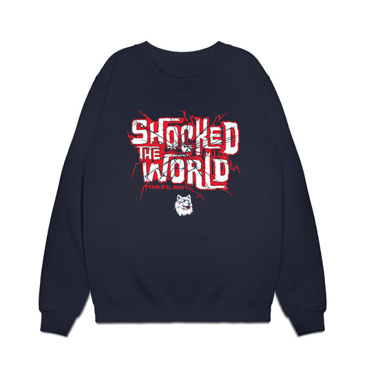 UConn - Men's Basketball Legends : Khalid El-Amin - Shockwave Premium Crewneck Sweatshirt-0