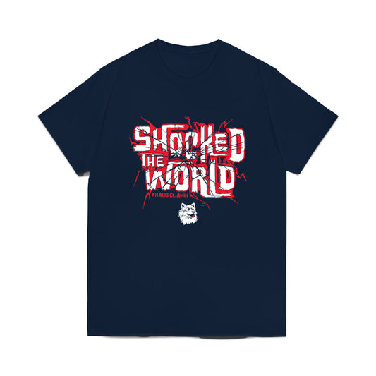 UConn - Men's Basketball Legends : Khalid El-Amin - Shockwave Comfort Colors T-Shirt-0