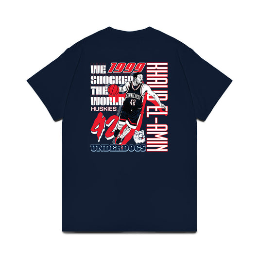 UConn - Men's Basketball Legends : Khalid El-Amin - Graphic Story Comfort Colors T-Shirt-1