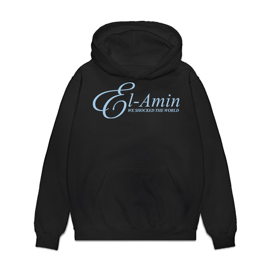 UConn - Men's Basketball Legends : Khalid El-Amin - Signature Style Premium Hooded Sweatshirt-0