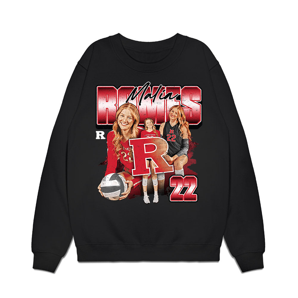 Rutgers - NCAA Women's Volleyball : Malia Romes - Collage Premium Crewneck Sweatshirt-0