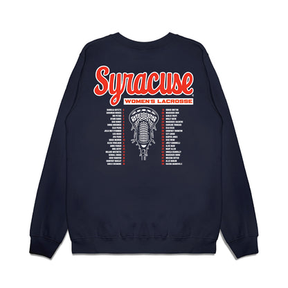 Syracuse - NCAA Womens Lacrosse : 2026 NCAA Championship Roster List Premium Crewneck Sweatshirt-1