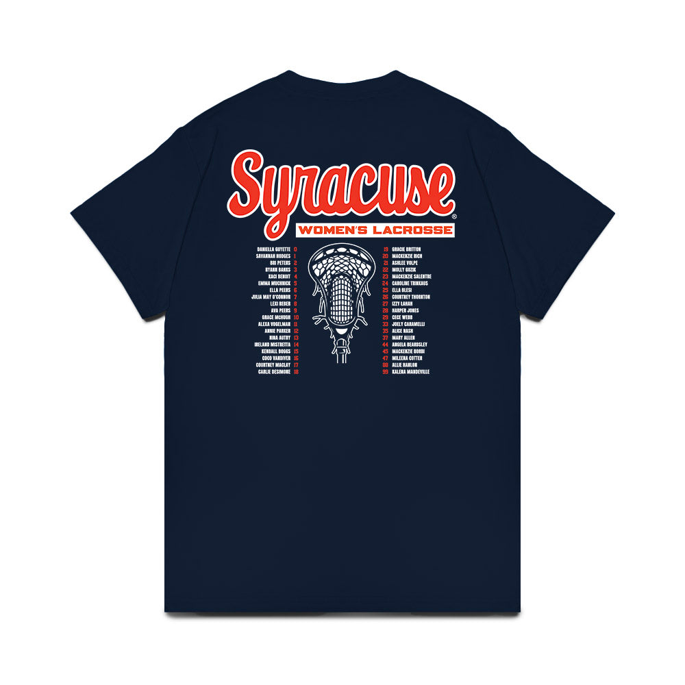 Syracuse - NCAA Womens Lacrosse : 2026 NCAA Championship Roster List Comfort Colors T-Shirt-1