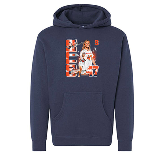 Syracuse - NCAA Women's Lacrosse : Mileena Cotter - Collage Hooded Pullover Sweatshirt-0