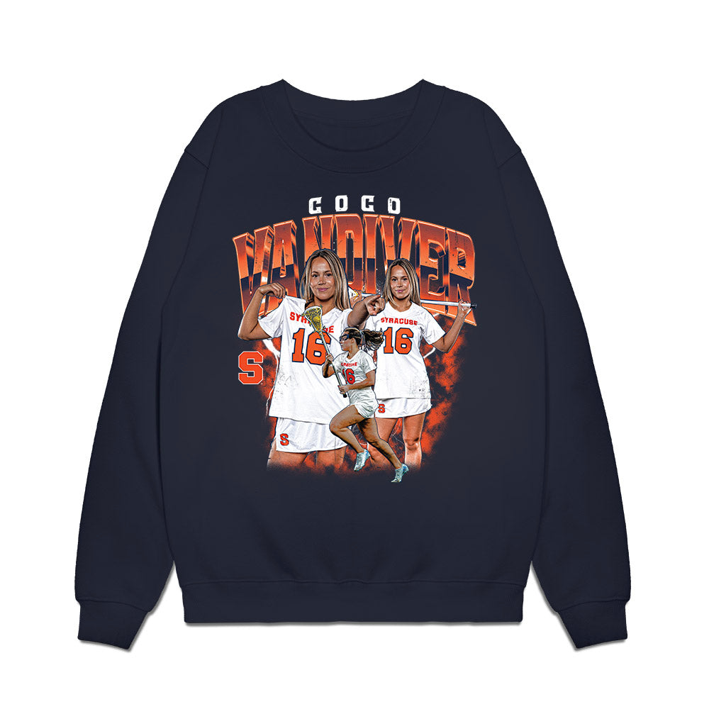 Syracuse - NCAA Women's Lacrosse : Coco Vandiver - Collage Premium Crewneck Sweatshirt-0