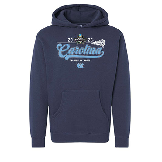 UNC - NCAA Women's Lacrosse : 2026 NCAA Championship Roster List Hooded Pullover Sweatshirt-0