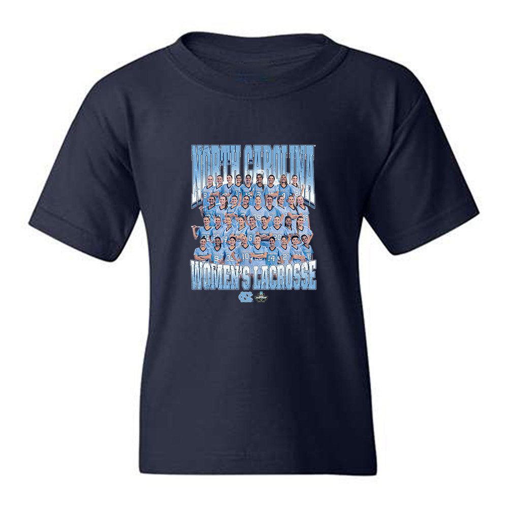 UNC - NCAA Women's Lacrosse : 2026 NCAA Championship Team Collage Youth T-Shirt-0