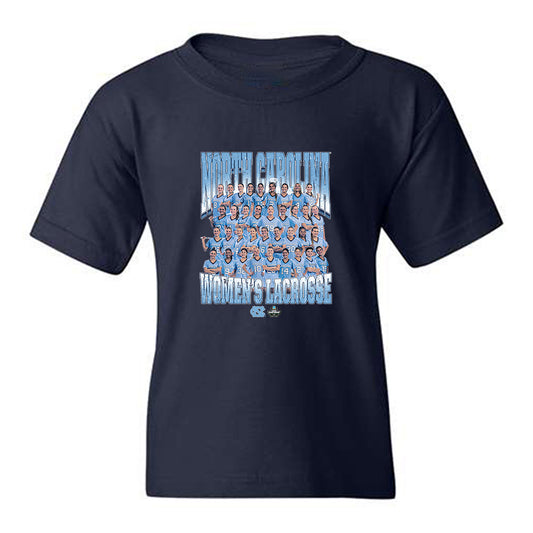 UNC - NCAA Women's Lacrosse : 2026 NCAA Championship Team Collage Youth T-Shirt-0