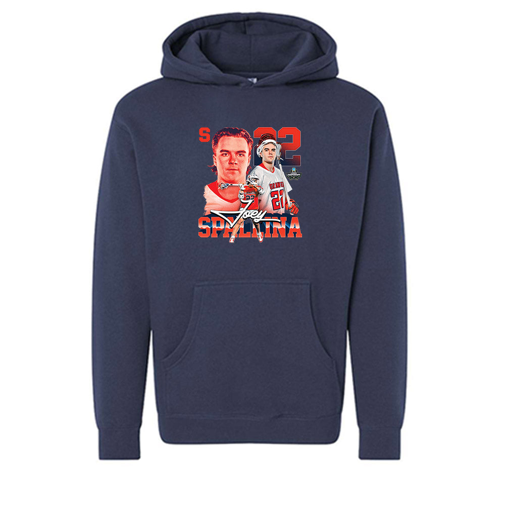 Syracuse - NCAA Men's Lacrosse : Joey Spallina - Collage Hooded Pullover Sweatshirt-0