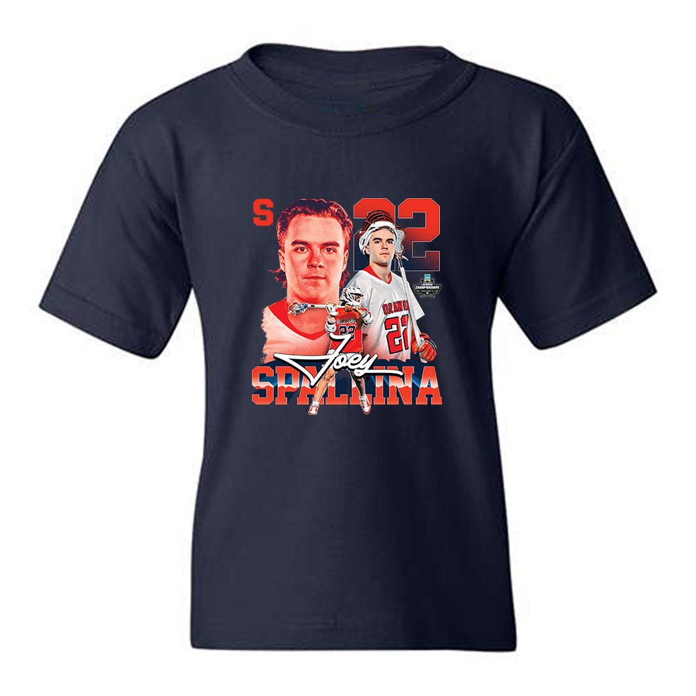 Syracuse - NCAA Men's Lacrosse : Joey Spallina - Collage Youth T-Shirt-0