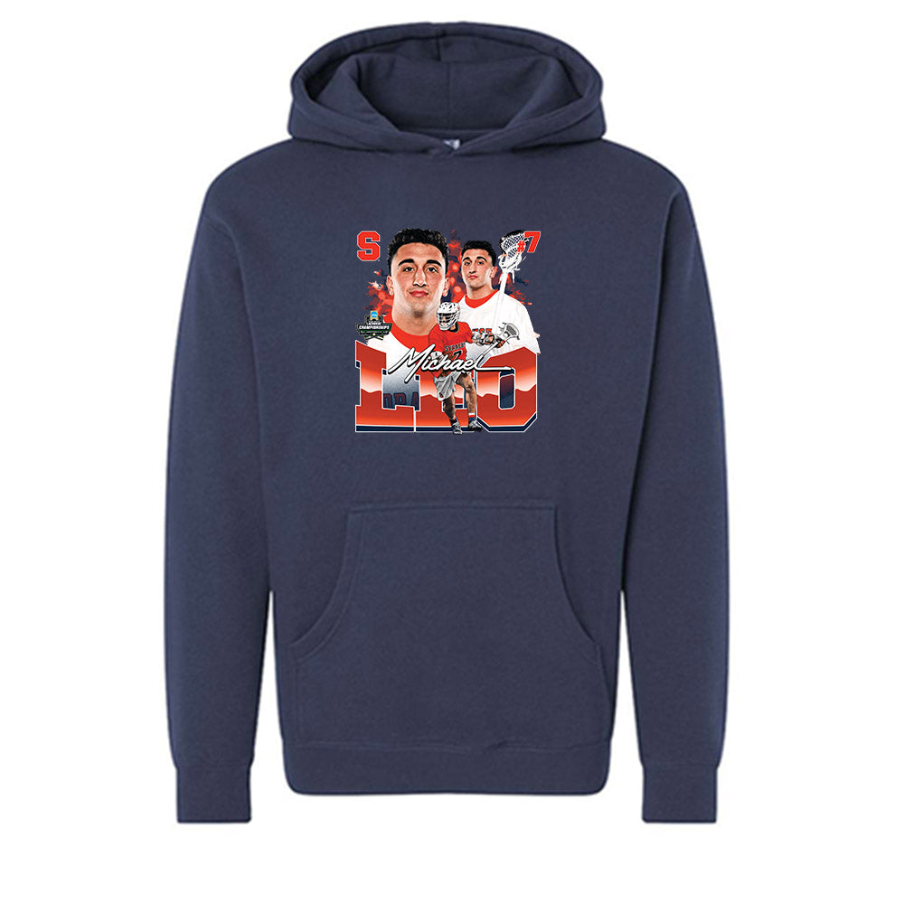 Syracuse - NCAA Men's Lacrosse : Michael Leo - Collage Hooded Pullover Sweatshirt-0