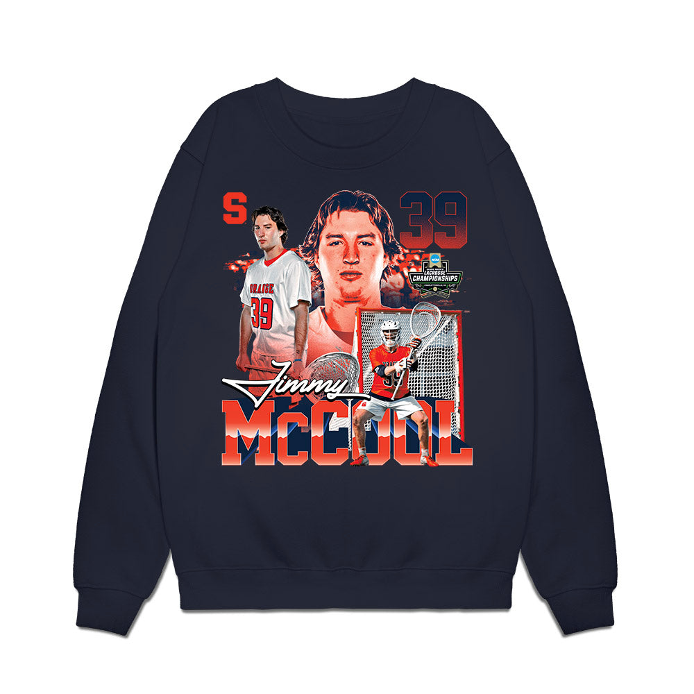 Syracuse - NCAA Men's Lacrosse : Jimmy Mccool - 2026 NCAA Championship Collage Premium Crewneck Sweatshirt-0