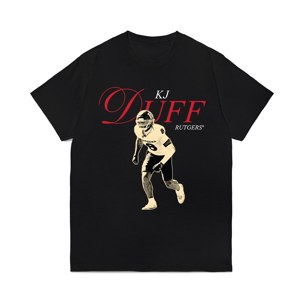Rutgers - NCAA Football : KJ Duff - Graphic Comfort Colors T-Shirt-0