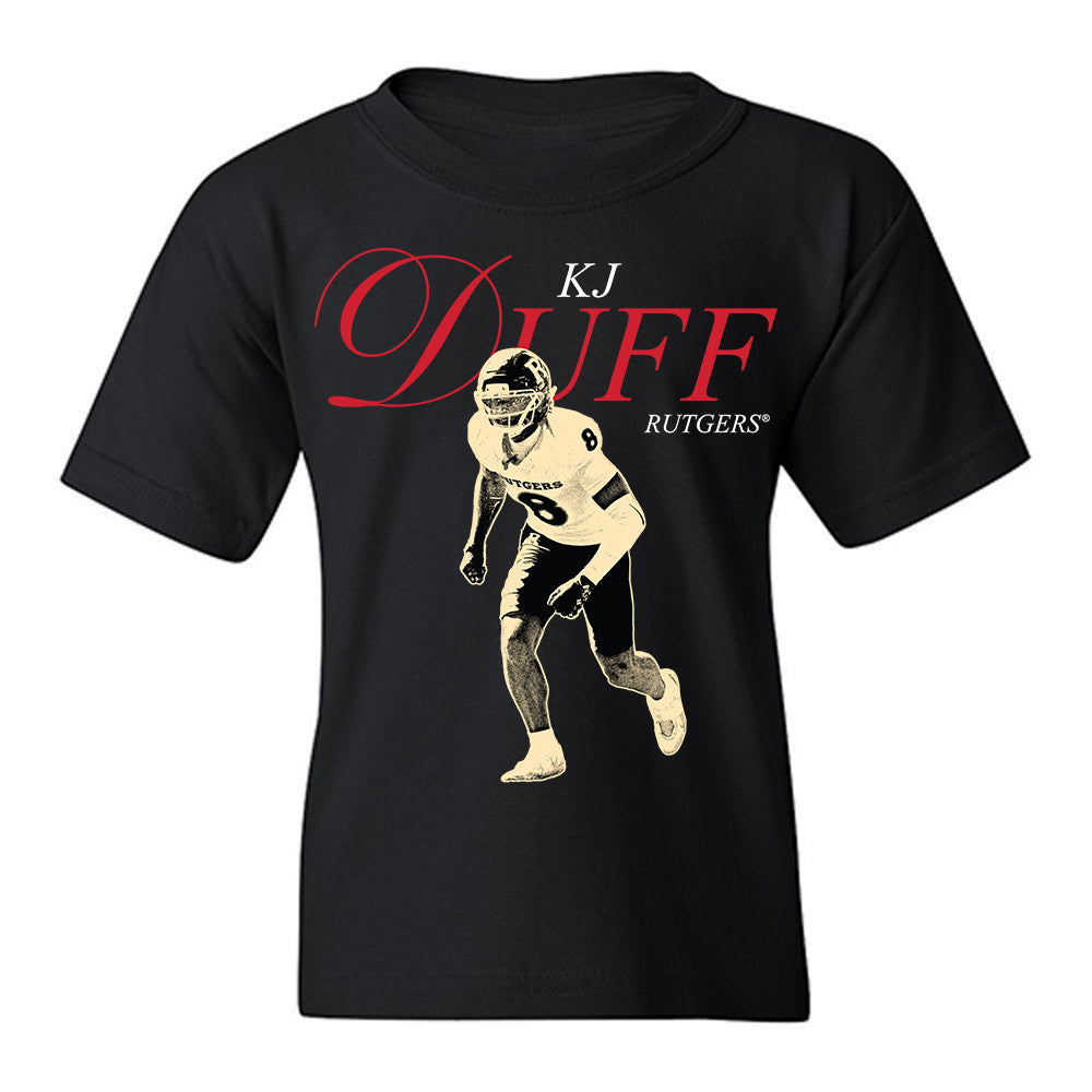 Rutgers - NCAA Football : KJ Duff - Graphic Youth T-Shirt-0