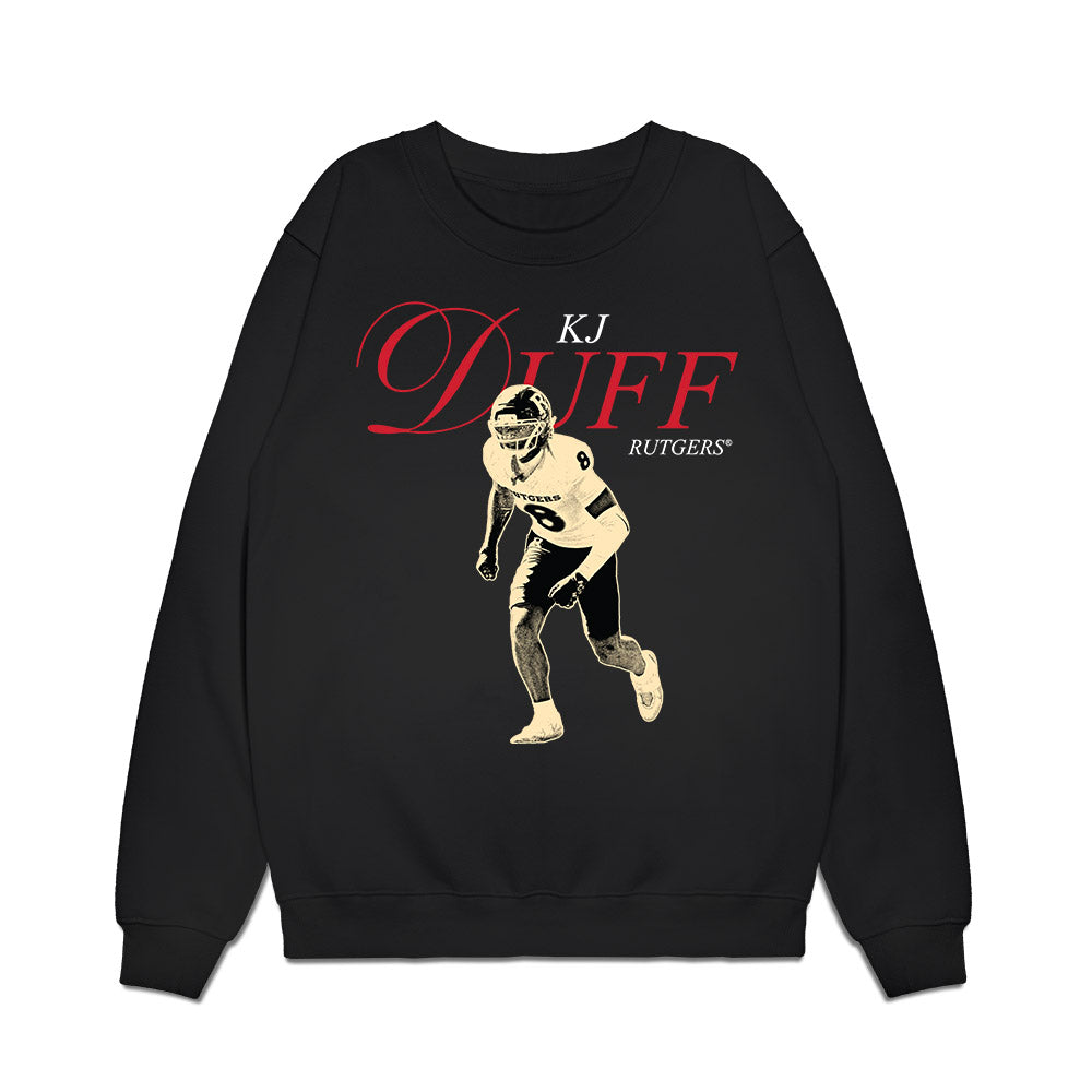 Rutgers - NCAA Football : KJ Duff - Graphic Premium Crewneck Sweatshirt-0