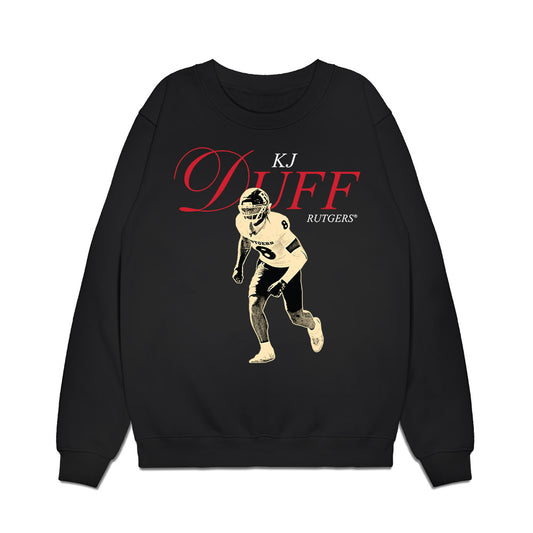 Rutgers - NCAA Football : KJ Duff - Graphic Premium Crewneck Sweatshirt-0