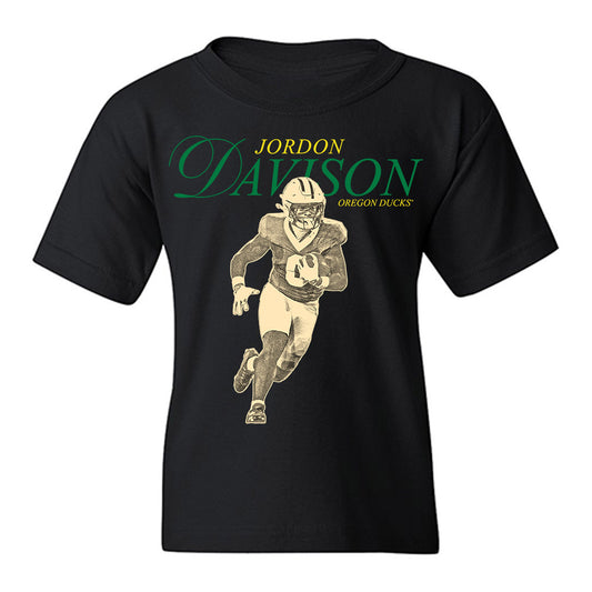 Oregon - NCAA Football : Jordon Davison - Graphic Youth T-Shirt-0