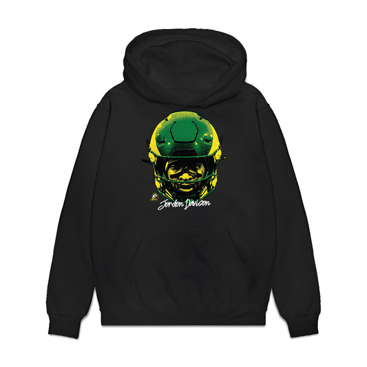 Oregon - NCAA Football : Jordon Davison - Graphic Premium Hooded Sweatshirt-0