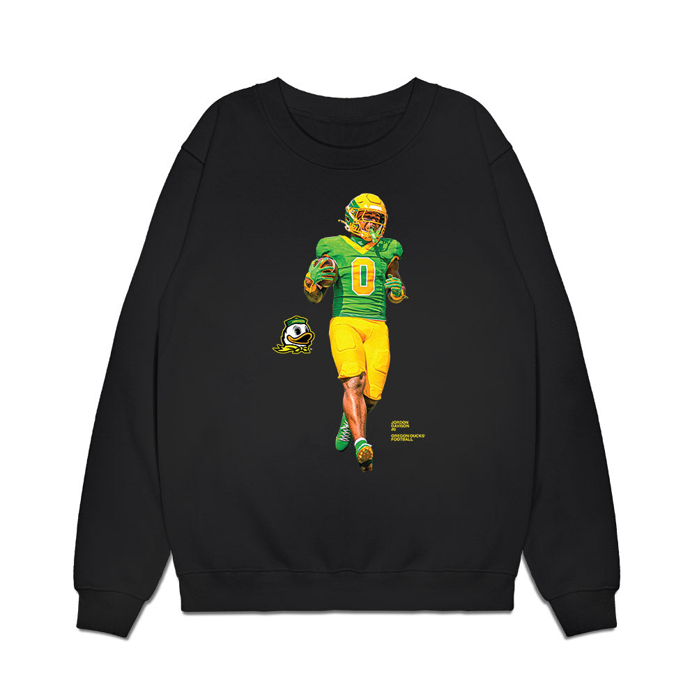 Oregon - NCAA Football : Jordon Davison - Breakthrough Premium Crewneck Sweatshirt-0