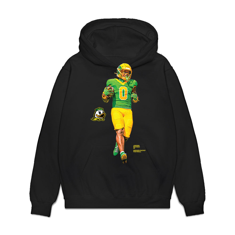 Oregon - NCAA Football : Jordon Davison - Breakthrough Premium Hooded Sweatshirt-0