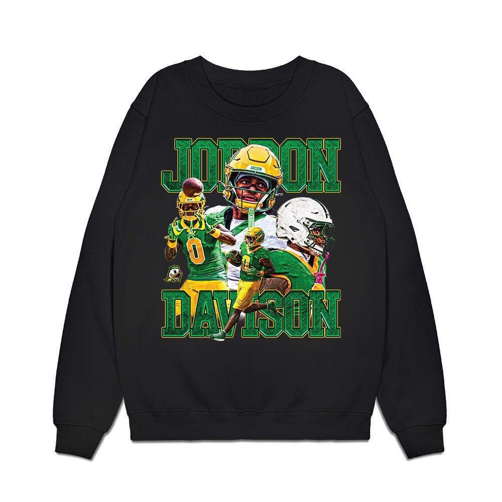 Oregon - NCAA Football : Jordon Davison - Collage Premium Crewneck Sweatshirt-0