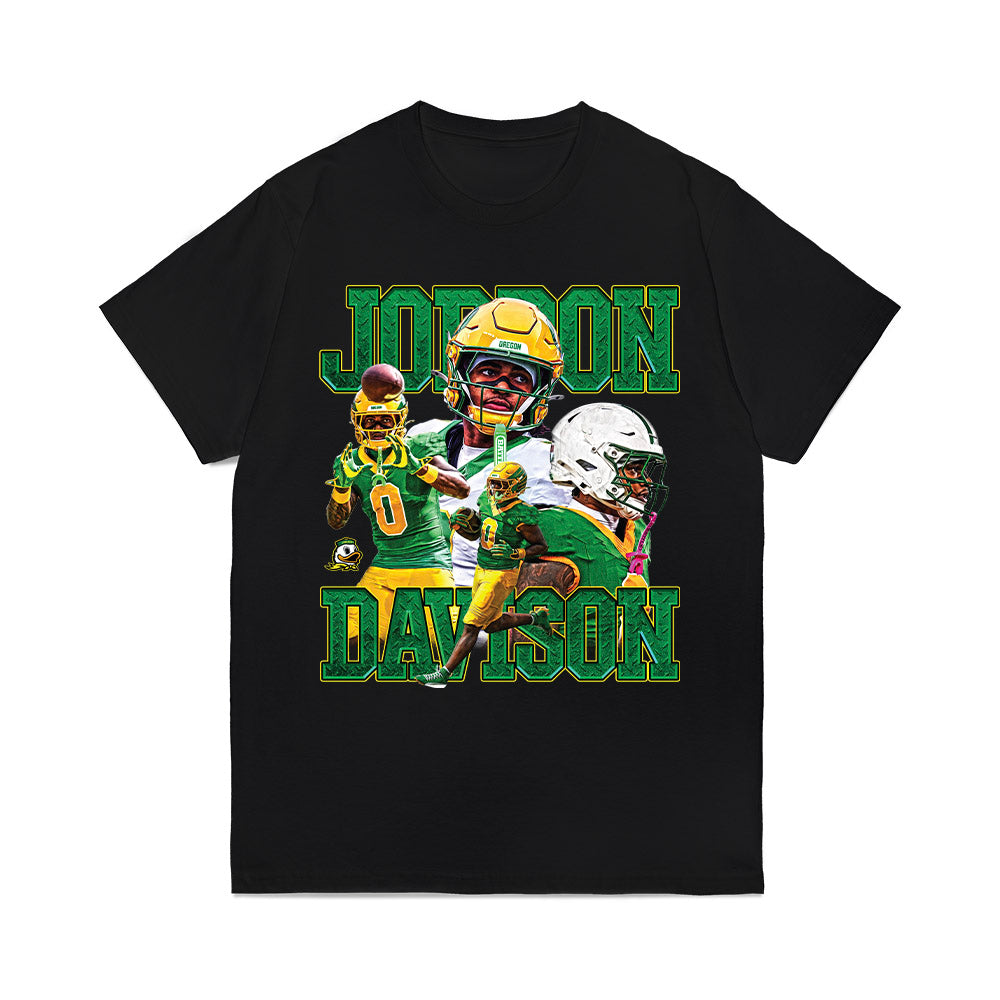 Oregon - NCAA Football : Jordon Davison - Collage Comfort Colors T-Shirt-0