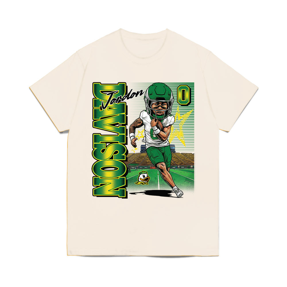 Oregon - NCAA Football : Jordon Davison - Caricature Comfort Colors T-Shirt-0