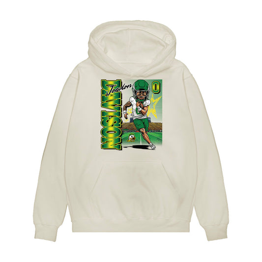 Oregon - NCAA Football : Jordon Davison - Caricature Premium Hooded Sweatshirt-0