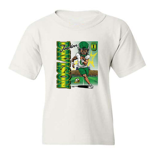 Oregon - NCAA Football : Jordon Davison - Caricature Youth T-Shirt-0