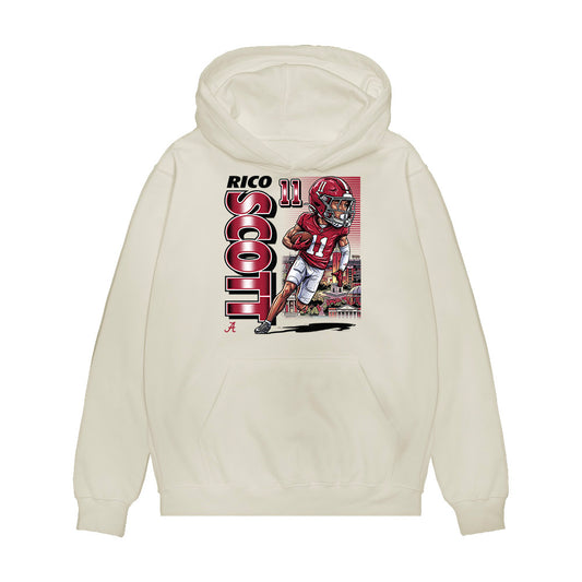 Alabama - NCAA Football : Rico Scott - Caricature Premium Hooded Sweatshirt-0