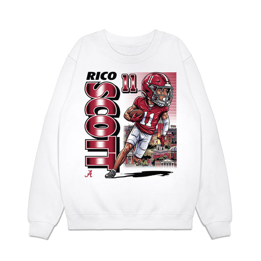Alabama - NCAA Football : Rico Scott - Caricature Premium Crewneck Sweatshirt-0