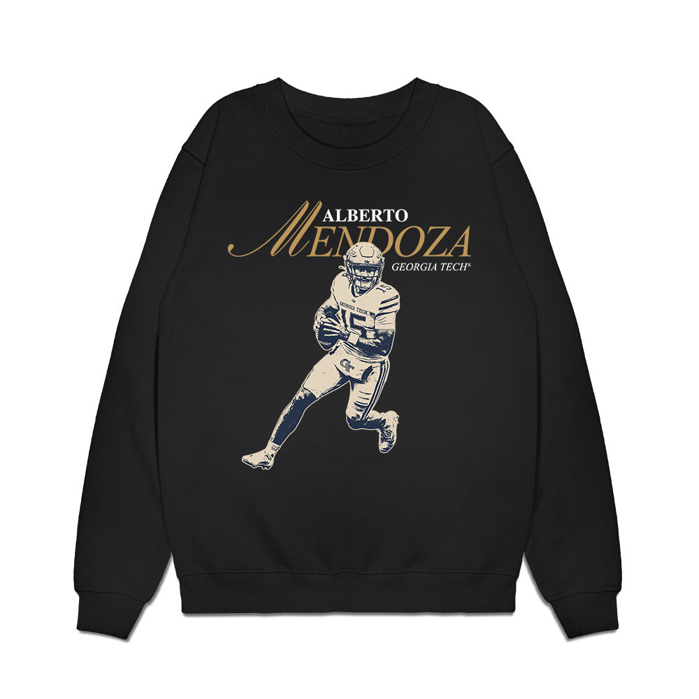 Georgia Tech - NCAA Football : Alberto Mendoza - Graphic Premium Crewneck Sweatshirt-0