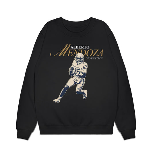 Georgia Tech - NCAA Football : Alberto Mendoza - Graphic Premium Crewneck Sweatshirt-0