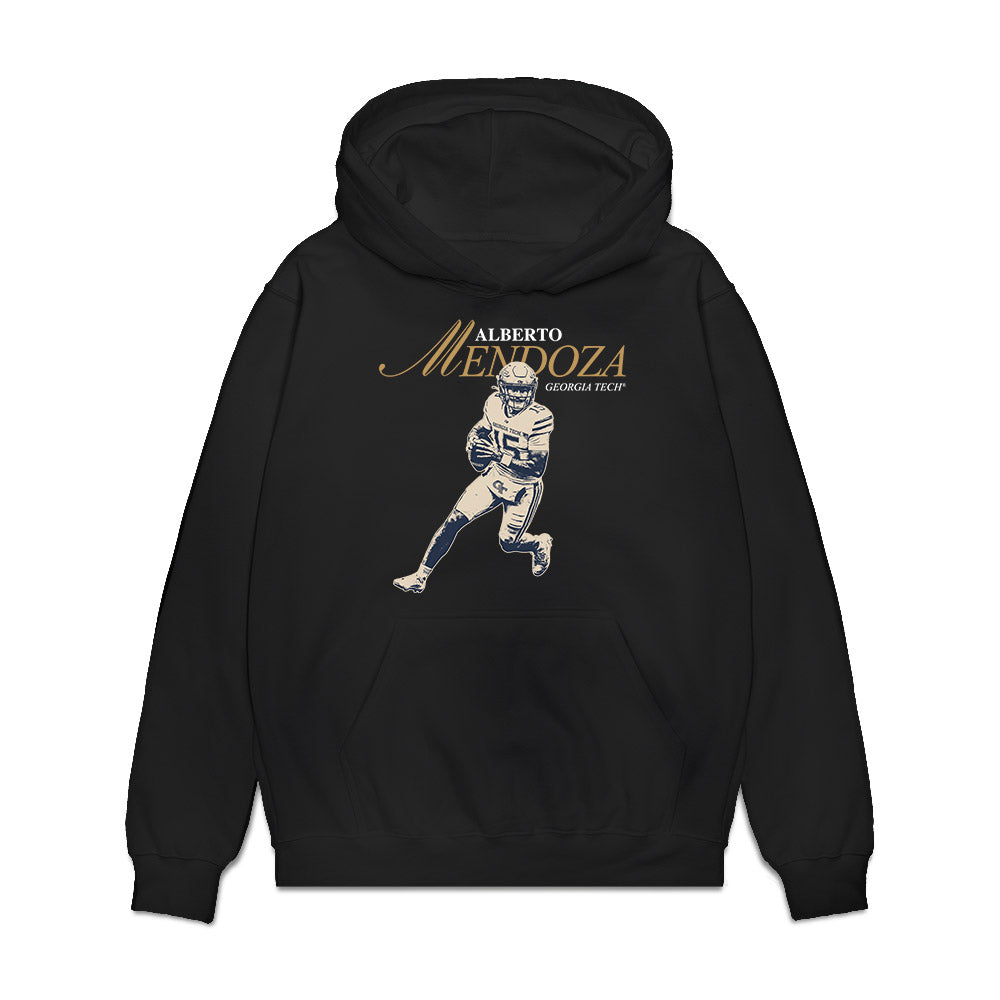 Georgia Tech - NCAA Football : Alberto Mendoza - Graphic Premium Hooded Sweatshirt-0