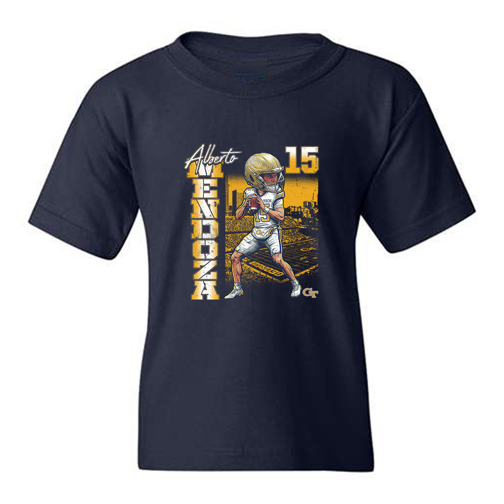 Georgia Tech - NCAA Football : Alberto Mendoza - Caricature Youth T-Shirt-0