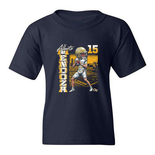 Georgia Tech - NCAA Football : Alberto Mendoza - Caricature Youth T-Shirt-0