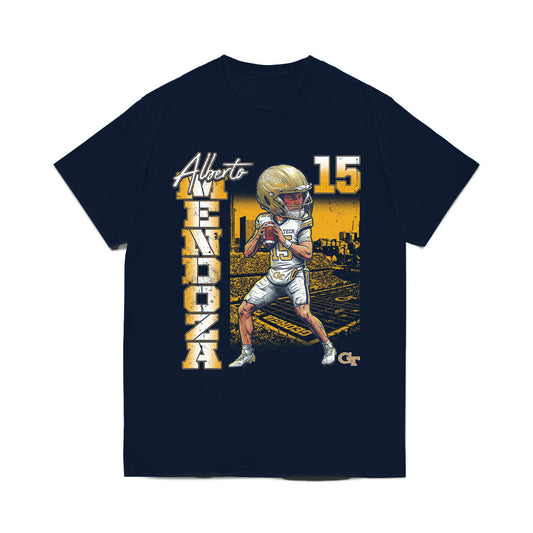 Georgia Tech - NCAA Football : Alberto Mendoza - Caricature Comfort Colors T-Shirt-0