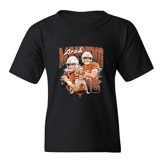 Texas - NCAA Football : Arch Manning - Collage Youth T-Shirt-0