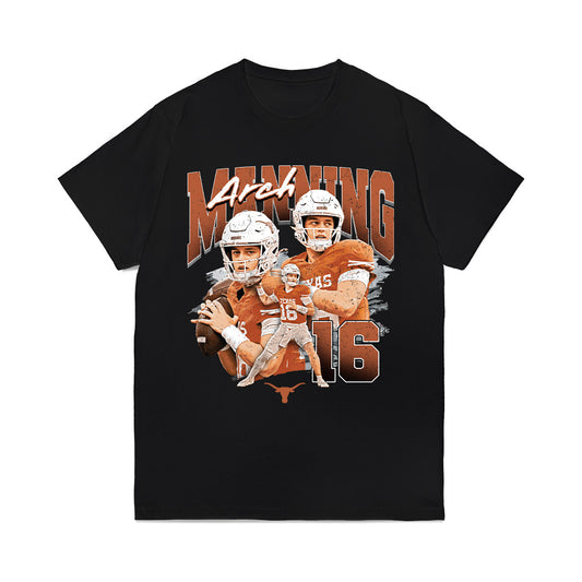 Texas - NCAA Football : Arch Manning - Collage Comfort Colors T-Shirt-0