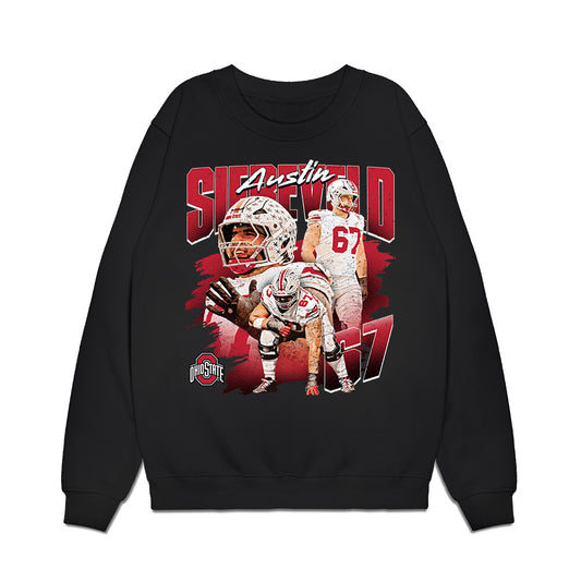 Ohio State - NCAA Football : Austin Siereveld - Collage Premium Crewneck Sweatshirt-0