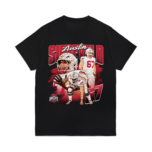 Ohio State - NCAA Football : Austin Siereveld - Collage Comfort Colors T-Shirt-0