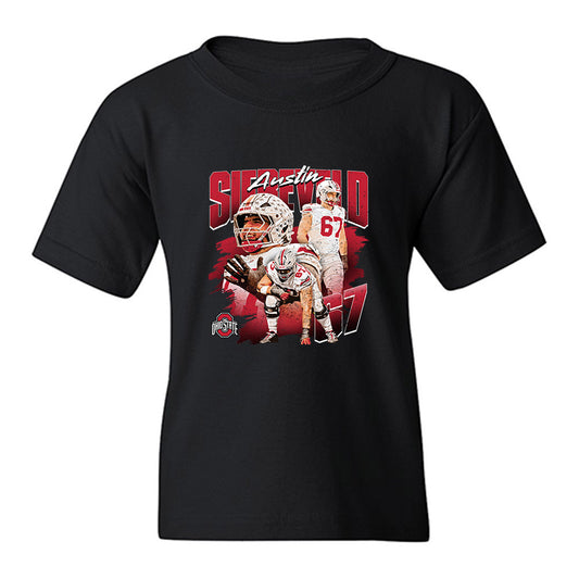 Ohio State - NCAA Football : Austin Siereveld - Collage Youth T-Shirt-0