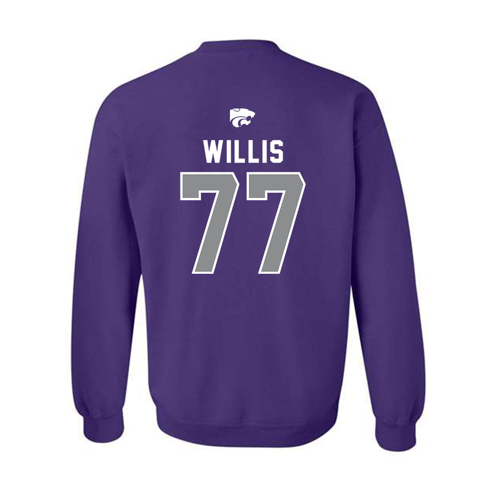 Kansas State - NCAA Baseball : Carver Willis - EMAW Crewneck Sweatshirt-1